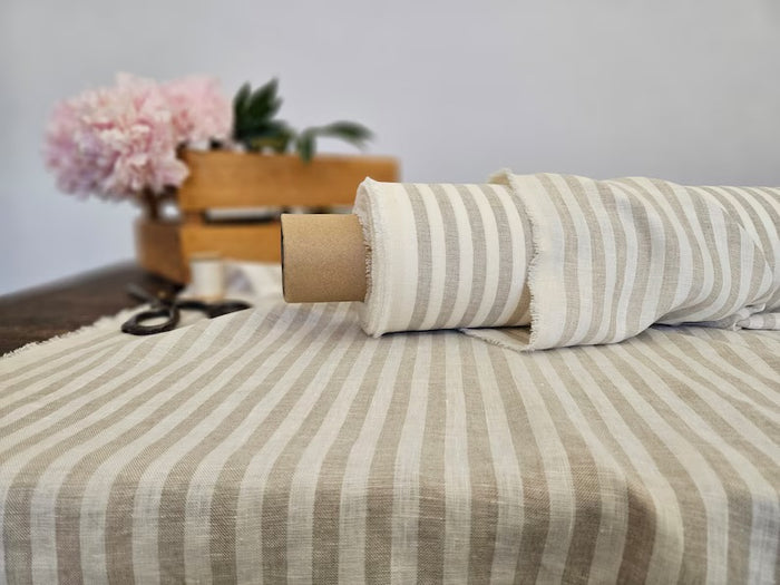 Cojín Bruselas Rayas Beige
