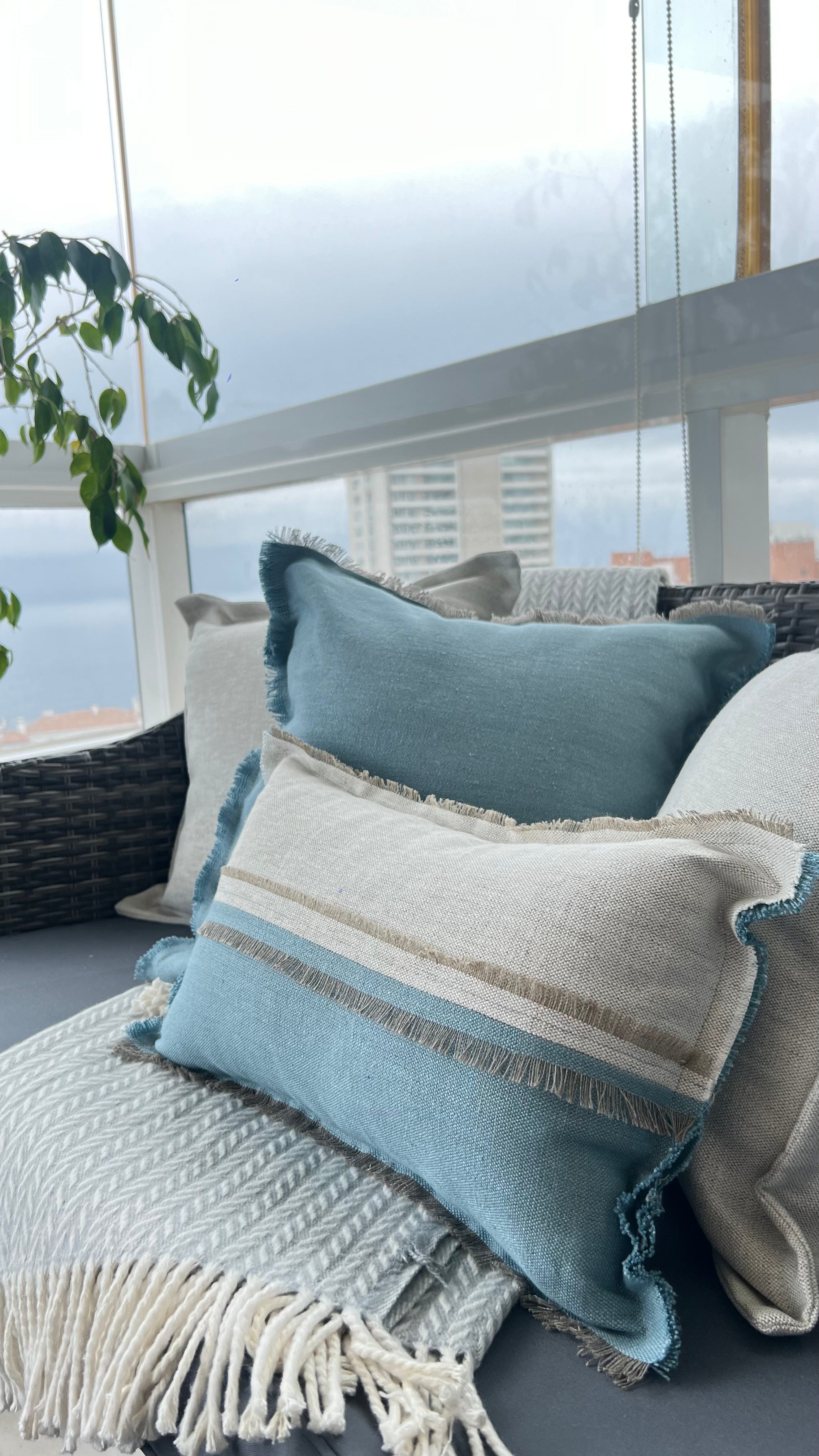 SET PALMA AZUL PIEDRA