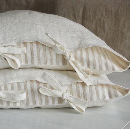 Cojín Bruselas Rayas Beige